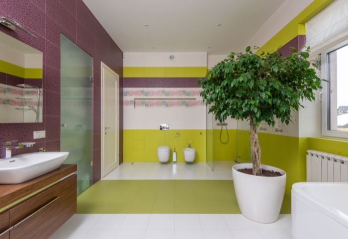 Colour full bathroom design