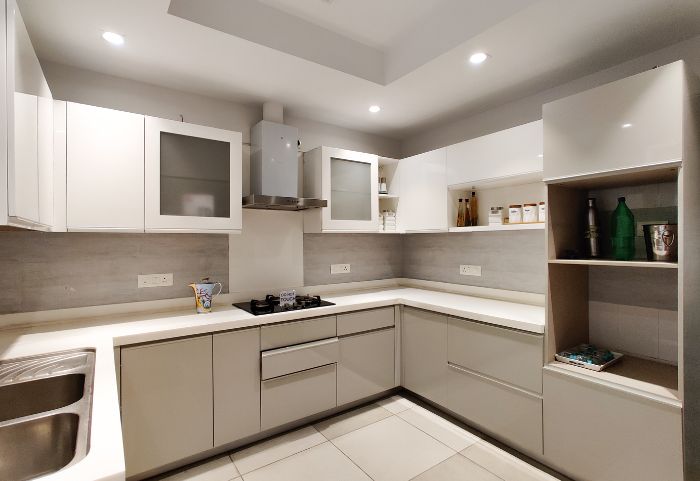 Light colour Modular kitchen
