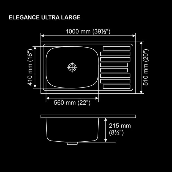 Elegance Ultra Large 39½ Inch × 20 Inch-chart