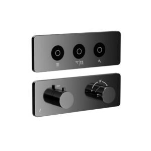 QLOUD Touch Shower System with 3 outlets (Rain, Mist and Waterfall Shower)-Matt Black